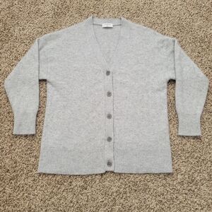 Aritzia Babaton Sweater Cardigan Wool Cashmere V-neck Gray Grey Size Small